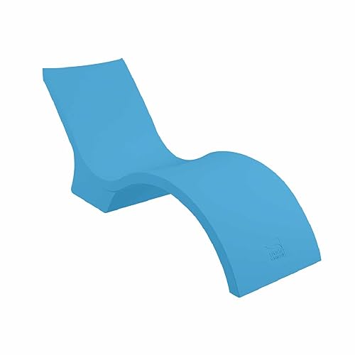 Ledge Lounger - Signature Chaise Deep - Inside Pool & Sun Shelf Lounge Chair - Designed for Deep Shelves 10”-15” - Compatible with All Pool Types - Poolside & Sun Deck Tanning - Set of 2 - Light Blue