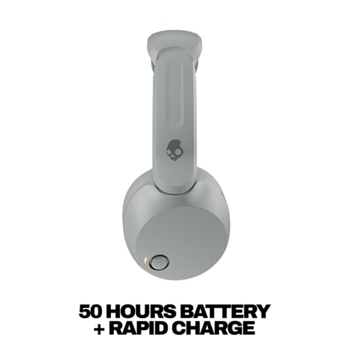 Image of Skullcandy Icon 180 Wireless On-Ear Bluetooth Headphones, Up to 50 Hours Battery, Lightweight and Travel Ready, Secure Fit, Sweat and Water Resistant, Microphone iPhone Android - Cement