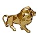 Wisifayardin Golden Lion Sculpture - Abstract Geometric Animal Statue for Coffee Tables, Bookshelf Niches - Resin Lion Figurines Home Decor Crafts Ornaments