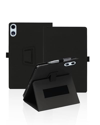 Custodia protettiva per tablet Teclast T60PLUS 12 Android 14 - Cover antiurto con cinturino magnetico e due metodi di piegatura custodia sottile e resistente impermeabile antigraffio nero