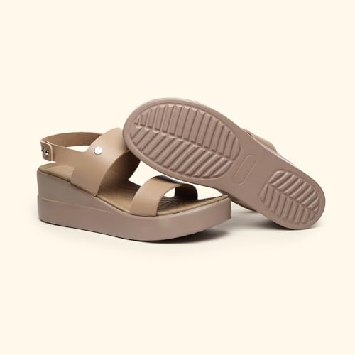 Image of YOHO Bliss Platform Heel Sandals for Women | Orthopedic Cushioned Footbed Footwear | Comfortable Open Toe Wedges | 006