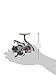 Quantum Optix Spinning Fishing Reel, Size 20 Reel, Right- or Left-Hand Retrieve, Aluminum Spool, Stainless Steel Bail Wire, Continuous Anti-Reverse Clutch, 5.2:1 Gear Ratio, Silver, Clam Packaging