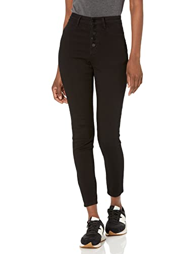 dollhouse Women's Skinny Jeans with Exposed Button Closure