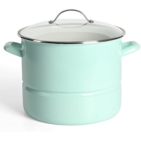 Martha Stewart 16-Quart Enamel Steamer Pot Cover