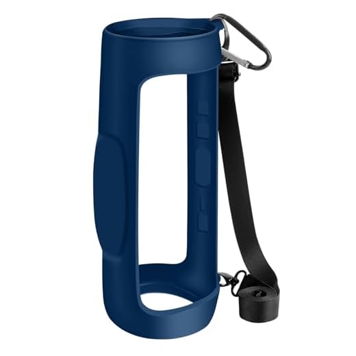 Silicone Case Cover for Charge 4 Portable Waterproof Wireless Bluetooth Speaker, Travel Gel Soft Skin,Waterproof Rubber Carrying Pouch with Strap (Blue)