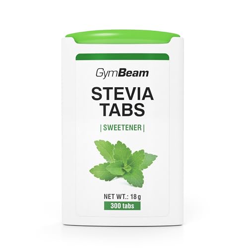 GymBeam Stevia Tabs – Vielseitig einsetzbarer Zuckerersatz, kalorienfrei, 300 Tabletten, natürlicher Süßstoff mit Erythrit, ideal bei Gewichtsverlust und für die Zahnerhaltung, 300 Tabletten