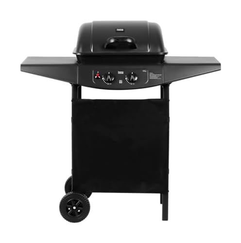 Foto von TEESA TSA0080 Gas-Grill, 2 Brenner, schwarz