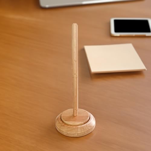 Image of Wooden Yarn Holder, Knitting Ball Stand with Smooth Rotating Spindle, Crocheting Spindle Dispenser, Ergonomic Design for Crocheting and Knitting, Fits All Yarn Sizes