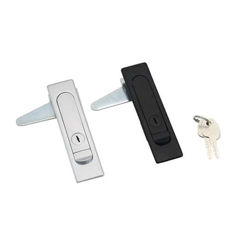 Bouton de verrouillage plat pour armoire de bureau noire
