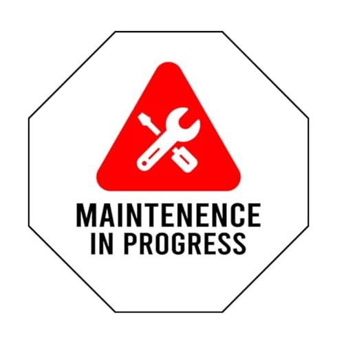 Signalisation maintenance in progress autocollant adhésif transparent