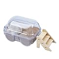 Begeterday Hamster Sand Bath 17.5cm x 11cm x 10.5cm, Ideal Hamster Cage Accessories, Hamster Toys