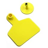 Blanko-Ohrmarken für Nutztiere, 100 Stück, große TPU-Präzisions-Tieridentifikation, leere Ohrmarken für Rinder, Schweine, Hirsche, Kamele, Pferde yellow large200pcs