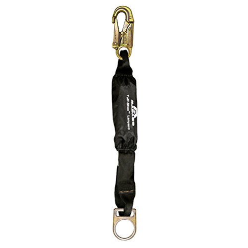 Image of Madaco Roof Construction Fall Protection Heavy Duty Industrial Safety Internal Shock Absorbing Pack 2FT Snap Hook Lanyard ANSI OSHA L-613-01