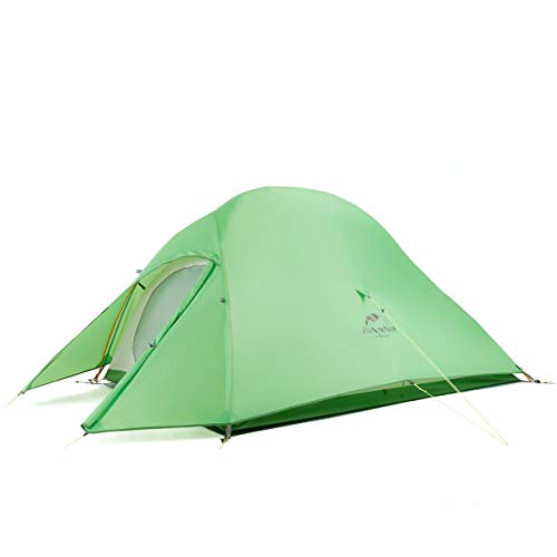 Naturehike公式ショップ テント 2人用 アウトドア 二重層 超軽量 4シーズン 防風防水 PU4000 キャンピング プロフェッショナルテント（専用グランドシート付） (グリーン（210Tアップグレード版）)