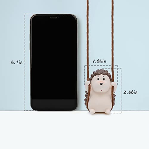 YGMONER Cute Swinging Hedgehog Car Rear View Mirror Hanging Accessories Funny Car Interior Decor Gifts for Women Men (Hedgehog)