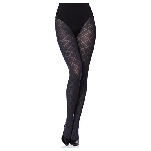 Merry Style Medias Opacas con Estampado Pantys Lencería Sexy Mujer MS 328 60 DEN (Grafito, L)