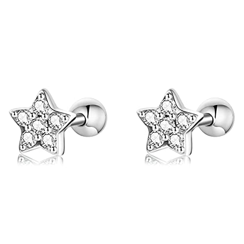 Bijoux en zircone pour Femmes à offrir en cadeau unique avec motif étoile en Argent