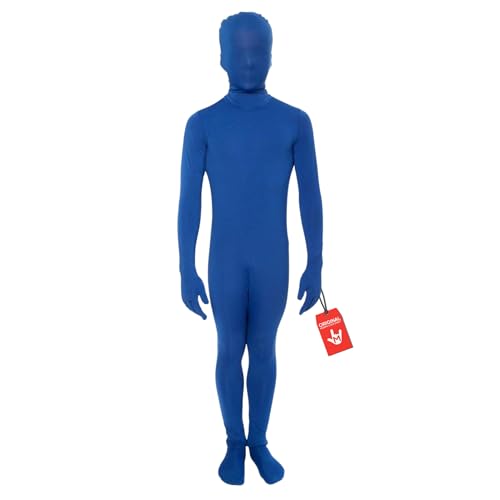 Morphsuits Blue Morph Suit Kids, Blue Body Suit Kids, Blue Bodysuit Kids, Blue Skin Suit Costume Kids, Zentai Bodysuit Kids S