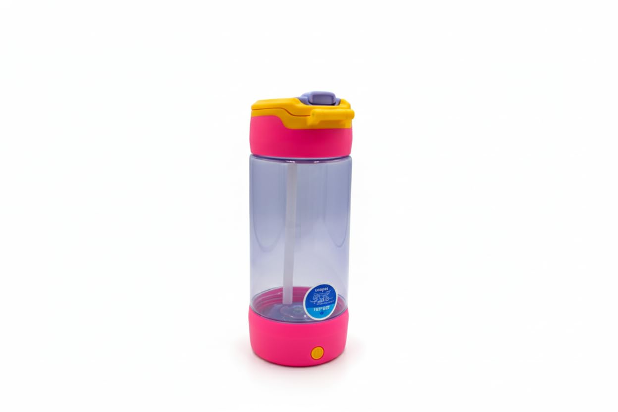 HOX COOL GEAR Pink Pop Light-Up Bottle – 480 ml | BPA-Free, Leak-Proof, Battery-Powered LED Lights, Flip-Top Lid, Fun Glow Bottle for Kids, School & Travel