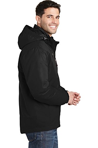 Port Authority Vortex Waterproof 3-in-1 Jacket. J332, Black/Black, L3