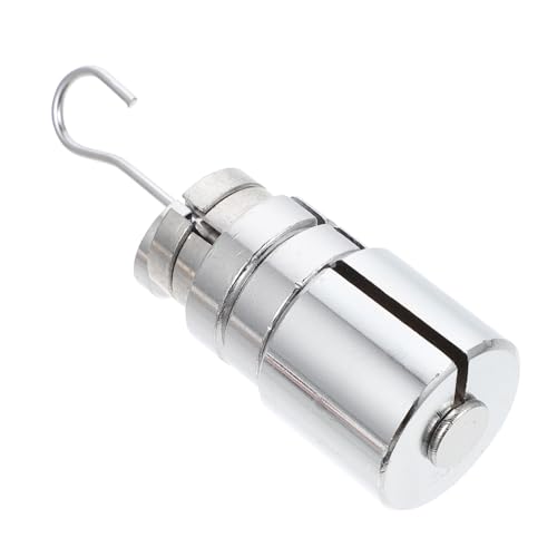 VILLFUL 1 Set Mechanical Experiment Equipment Stable Experiment Slotted Slotted Mass with Hanger Labs Slotted Experimental Instrument Hangers with Hook Metal Silver