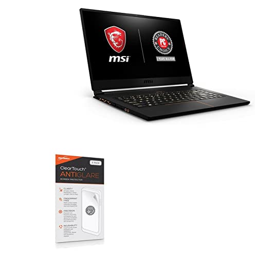 BoxWave Screen Protector Compatible with MSI GS65 Stealth Thin - ClearTouch Anti-Glare (2-Pack), Anti-Fingerprint Matte Film Skin
