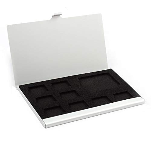 XYWHPGV Aluminum Alloy Phone 9 Slots TF SD SIM Memory Card Storage Box Bag Protector Holder Silver Tone(f60b4 04b58 991b3 e4bbf ec246 64f63