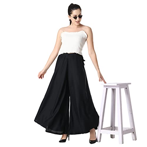 Image of Super Soft Flared Solid Rayon Sharara In 10 Attractive Colours For Women's And Girl's