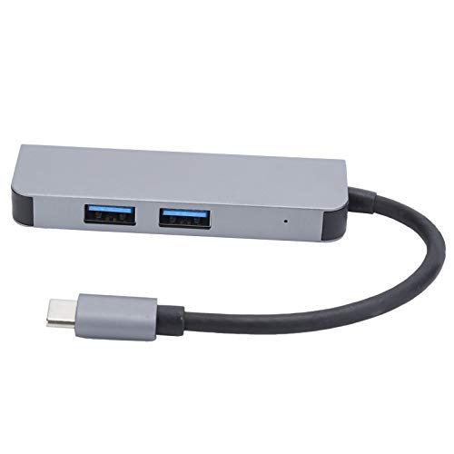 Type-C Hub,Aluminum Alloy Docking Station,Multifunctional 2x USB3.0 Output Adapter,Support High‑Definition HDMI Audio And Video Output - Image 3