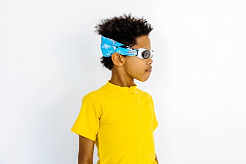 Image of Splash Place Kids Swim Goggles with Fabric Strap - OCEAN FRIENDS | Fun, Fashionable, Comfortable - Tangle-Free, Swimming Goggles for Kids, Comfy Fabric Strap Goggles