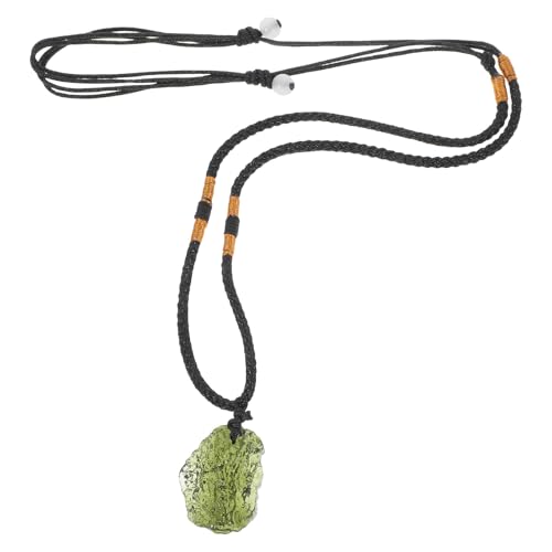ULDIGI Collar Colgante de Meteorito Auténtico de Forma Aleatoria, Accesorio Artesanal Diseño Exclusivo, Joyería para Mujer en Uso Diario y Eventos