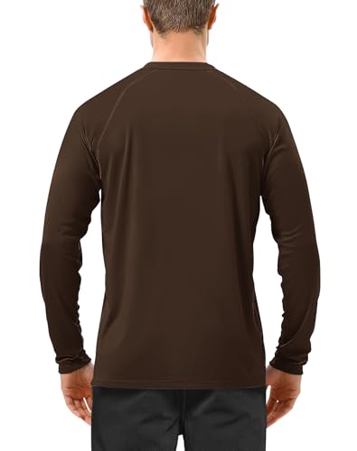 Image of Roadbox Mens UPF 50+ UV Sun Protection Shirts Outdoor Long Sleeve SPF Rash Guard for Fishing Hiking Swimming Running