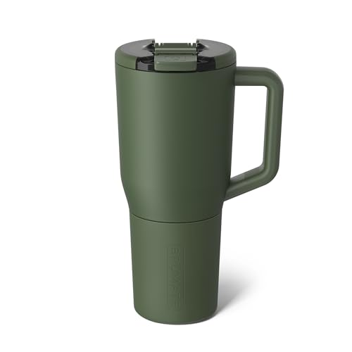 Image of BruMate Muv - 35oz 100% Leak Proof Insulated Coffee Mug with Handle & Lid - Stainless Steel Coffee Travel Mug - Double Walled Coffee Cup (OD Green)
