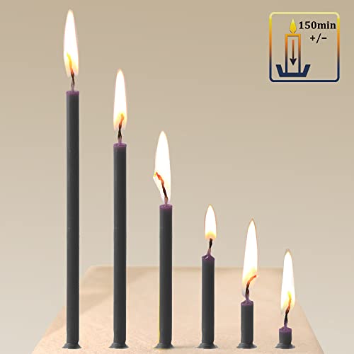 NKlaus - 20x Black dripless Stick Candles L 29cm Ritual Candle Premium Paraffin Wax 36129, Box Contents: 20 Pieces = Approx. 400 G - Image 2