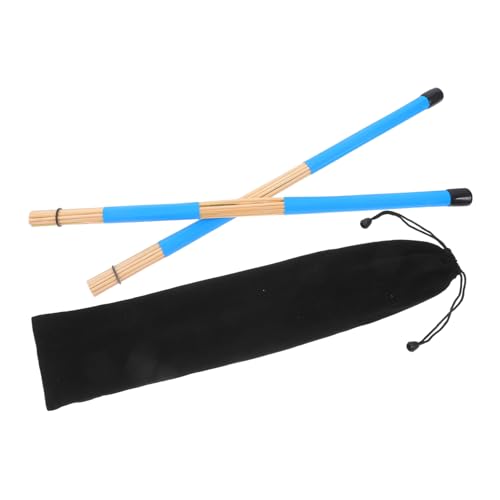 ULDIGI Versatile Drumming Accessories 1 Pair Bamboo Jazz Brushes Drum Mallets and Percussion Rods Set