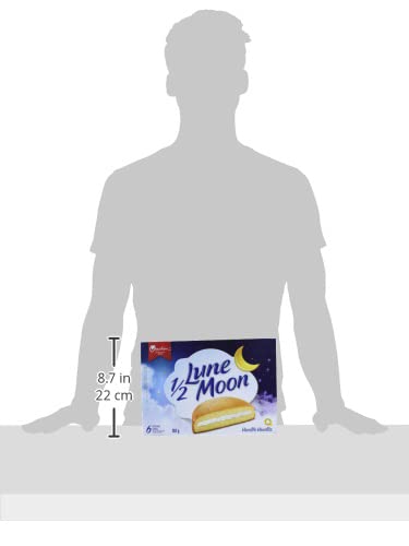 VACHON Half Moon, Fluffy Vanilla Cakes, 282g/9.9oz., 6 cakes., Imported from Canada)