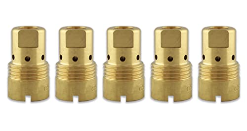 D-1 Difusor de gás de latão Centerfire para pistola de solda Bernard MIG bocal grande (5-PK)