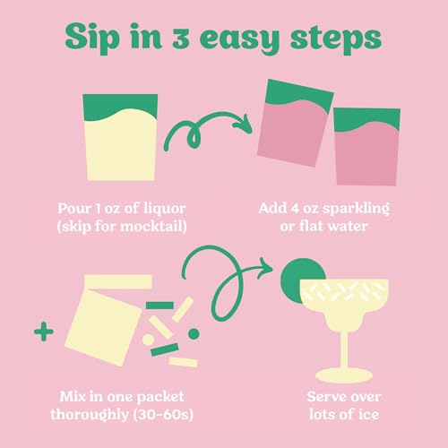 Craftmix Classic Margarita Cocktail & Mocktail Drink Mixer, Skinny Mixes - Water Flavoring Packets - Made With Real Fruit - Vegan, Low-Carb, Low-Sugar, Non-GMO, Dairy Free, Gluten Free, 12 Pack