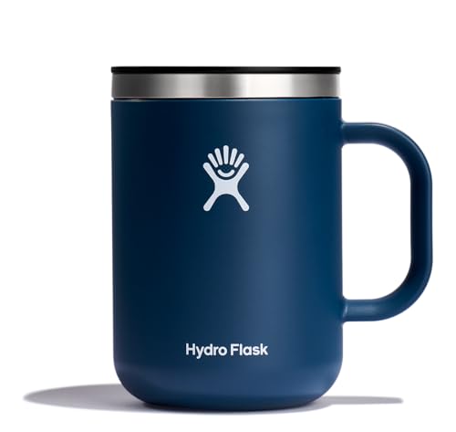 Hydro Flask Coffee Mug – Insulated Stainless Steel, Non Spill, Leak Proof Travel Mug 24 Oz Indigo Blue