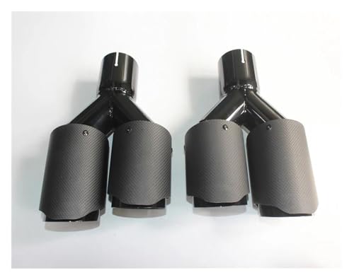 Tuyau d'échappement en carbone mat et embout double noir pour une finition haut de gamme