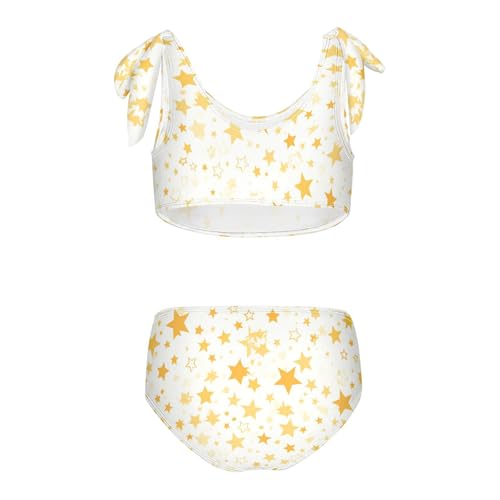 Gold Star Girls Two Piece Kids Bikini Set Quick-Dry Swimsuits Swimming Suits Adjustable Shoulder Strap2