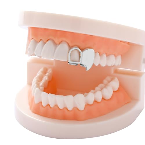 2 Piezas Grillz Dentales Dorados 14K Hip Hop miniatura 2