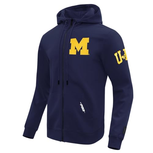 Image of Pro Standard Mens College Classic Chenille Cotton Double Knit Full Zip Hoodie