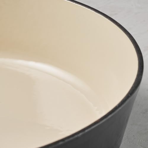 Image of Tramontina Bestow Enameled Cast Iron 4-Qt Braiser Pan with Lid, Smoke