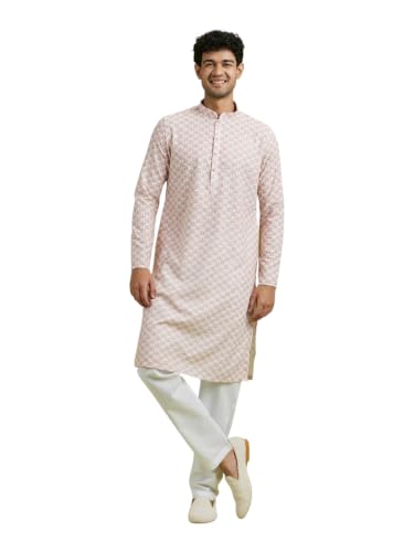 Image of DIWAS BY MANYAVAR Men's Blended Cotton Printed Festive Kurta Set (2pc)