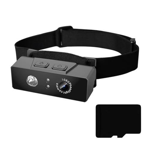 YUGSHNKFC 1080p ヘッドランプカメラ CMOSセンサーとインテリジェントライティングアクションカメラレコーダー アウトドアアクティビティデバイスCMOSセンサー用