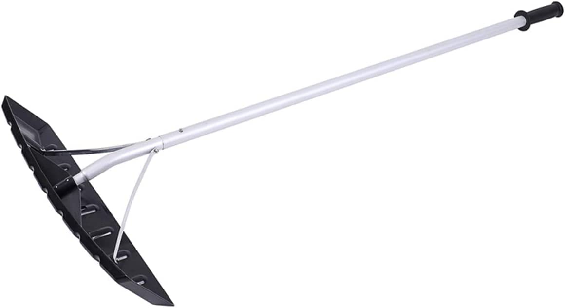IKASNA Snow Rake Home Roof Rake, Multi-Functional Retractable Car Snow Removal Shovel with Wheels, Portable Durable Snow Scraper with Adjustable Non-Slip Aluminum Handle for Clearing Rooftop Snow