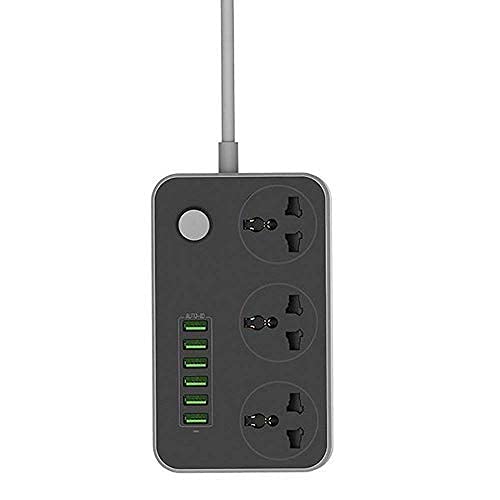 Ekon Premium Extension Board with USB Ports 2500W Power Strip with QC3.0 Fasting Charger and 5V/3.1A/15.5W USB Ports, 3 Way Outlet Universal Surge Protection Sockets and 2m Cable Extension Cord (3-Pin Grey)-picture-13