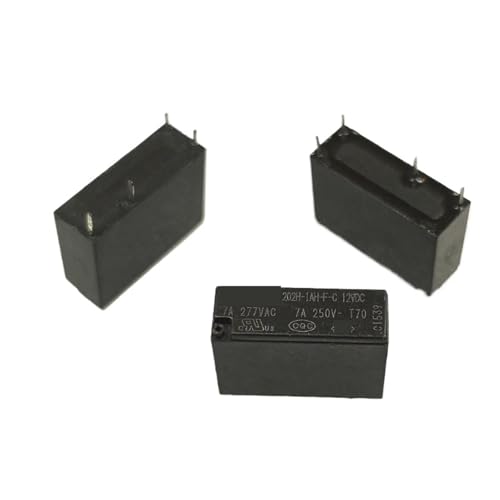 Relais 202H-1AH-FC 12V à 4 pieds commutation stable 7A pour appareils de maison