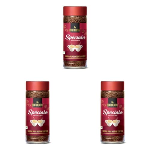 Image of Continental Speciale Instant Coffee | Premium Arabica Blend | 100% Pure Coffee | Smooth & Rich Instant Coffee | Medium Roast | No Added Flavors | 100g Jar | Best for Hot & Cold Coffee (Pack of 3)
